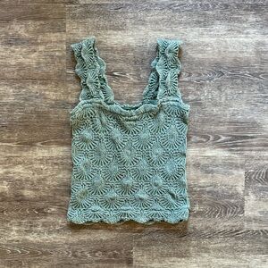 Free People Green Blaire Seamless Floral Cami